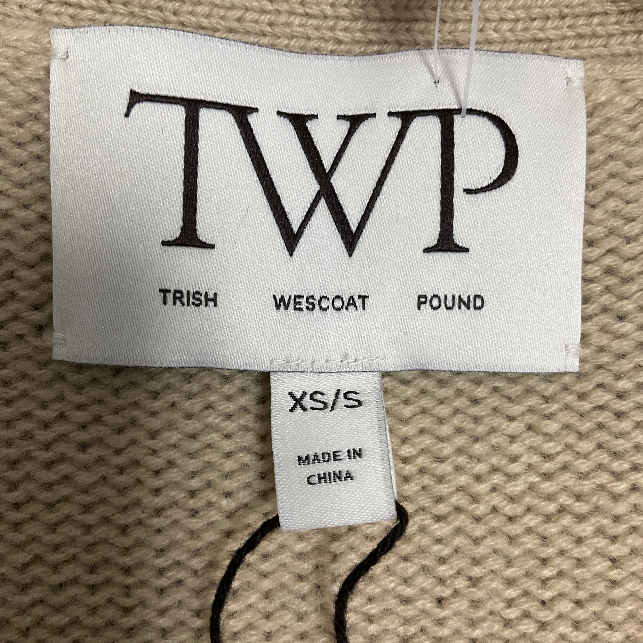 TWP Beige Twine Varsity Phoebe Cashmere Knit Cardigan Sweater