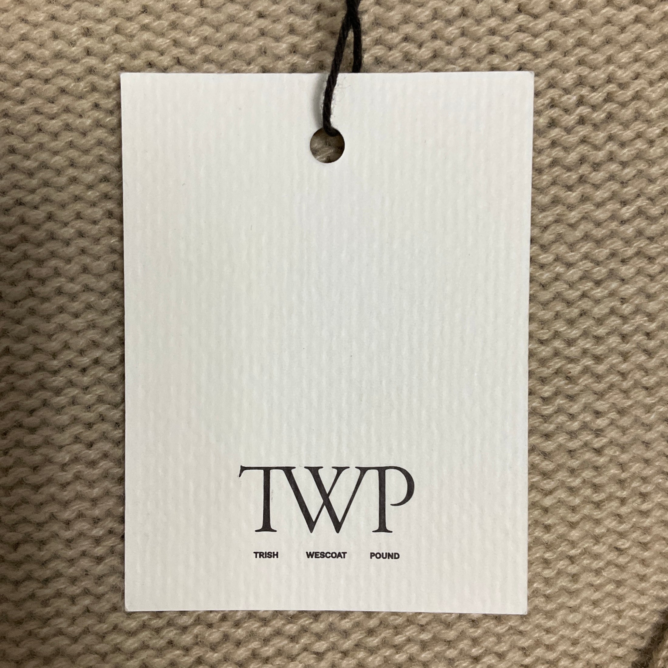 TWP Beige Twine Varsity Phoebe Cashmere Knit Cardigan Sweater