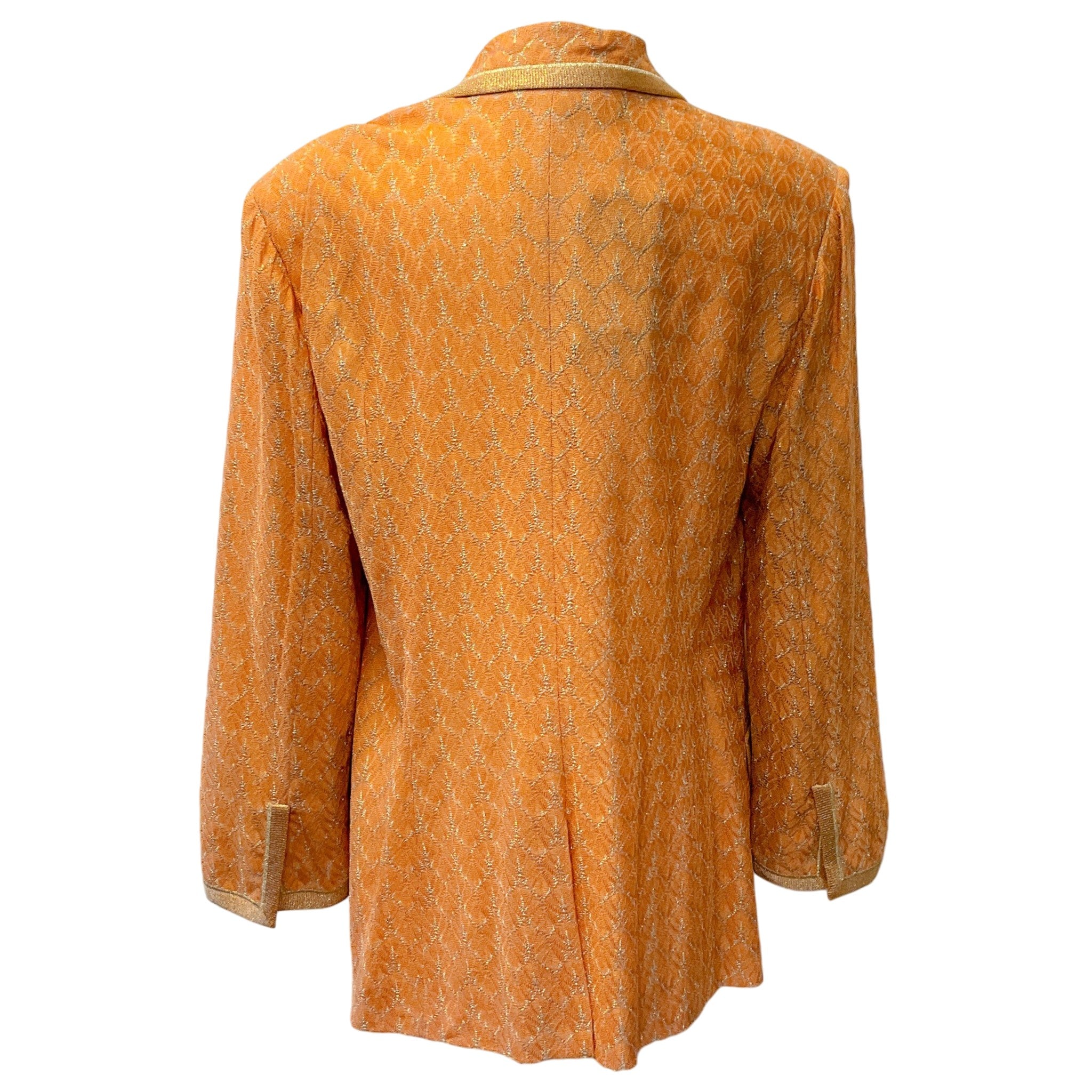 Missoni Peach Knit Jacket with Gold and Silver Lame
