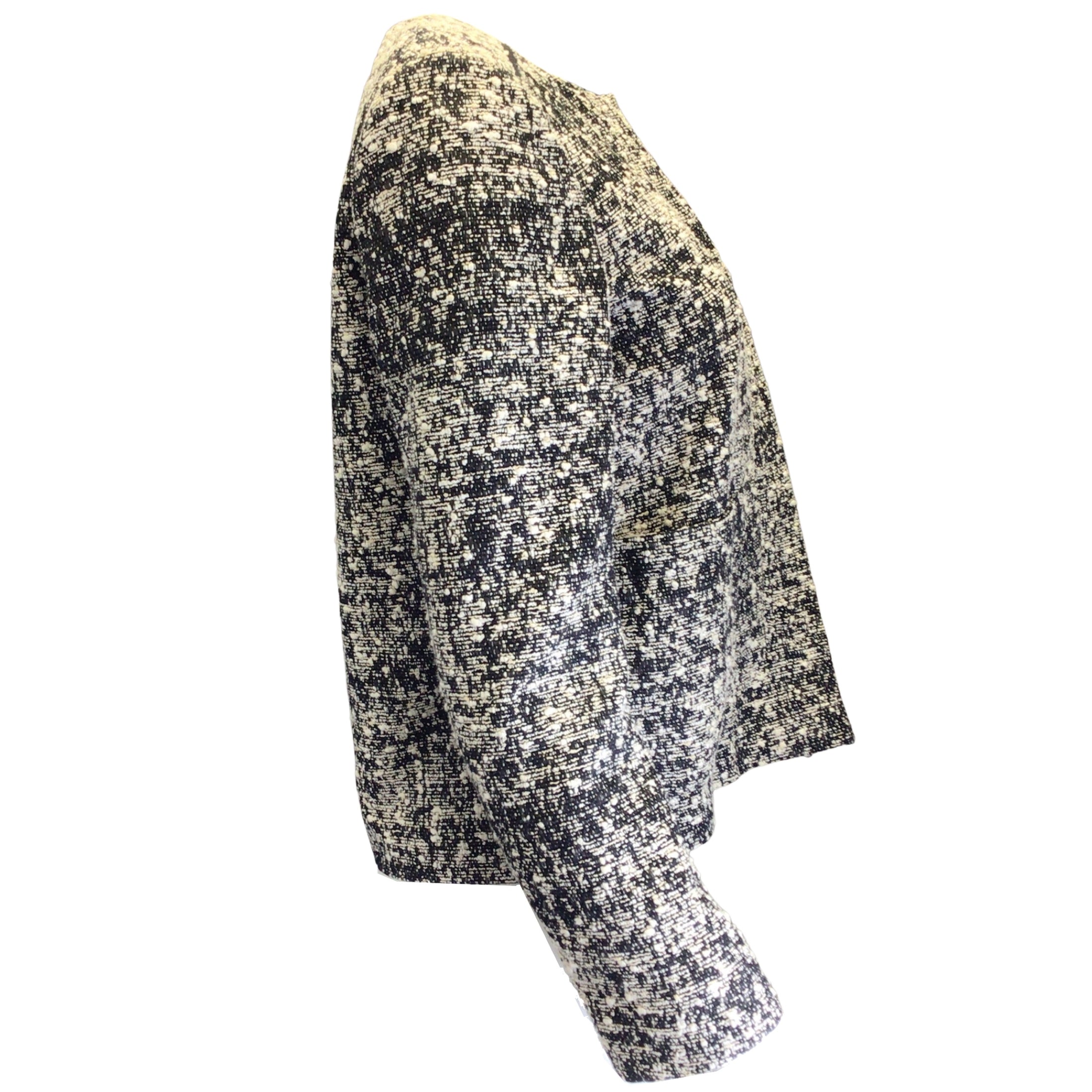 Proenza Schouler Black / Ivory Woven Tweed Jacket