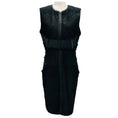 Load image into Gallery viewer, J. Mendel Black Textured Sleeveless Leather Midi Dress
