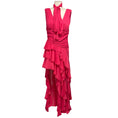Load image into Gallery viewer, Alice + Olivia Raspberry Holly Ruffle Maxi Dress with Scarf

