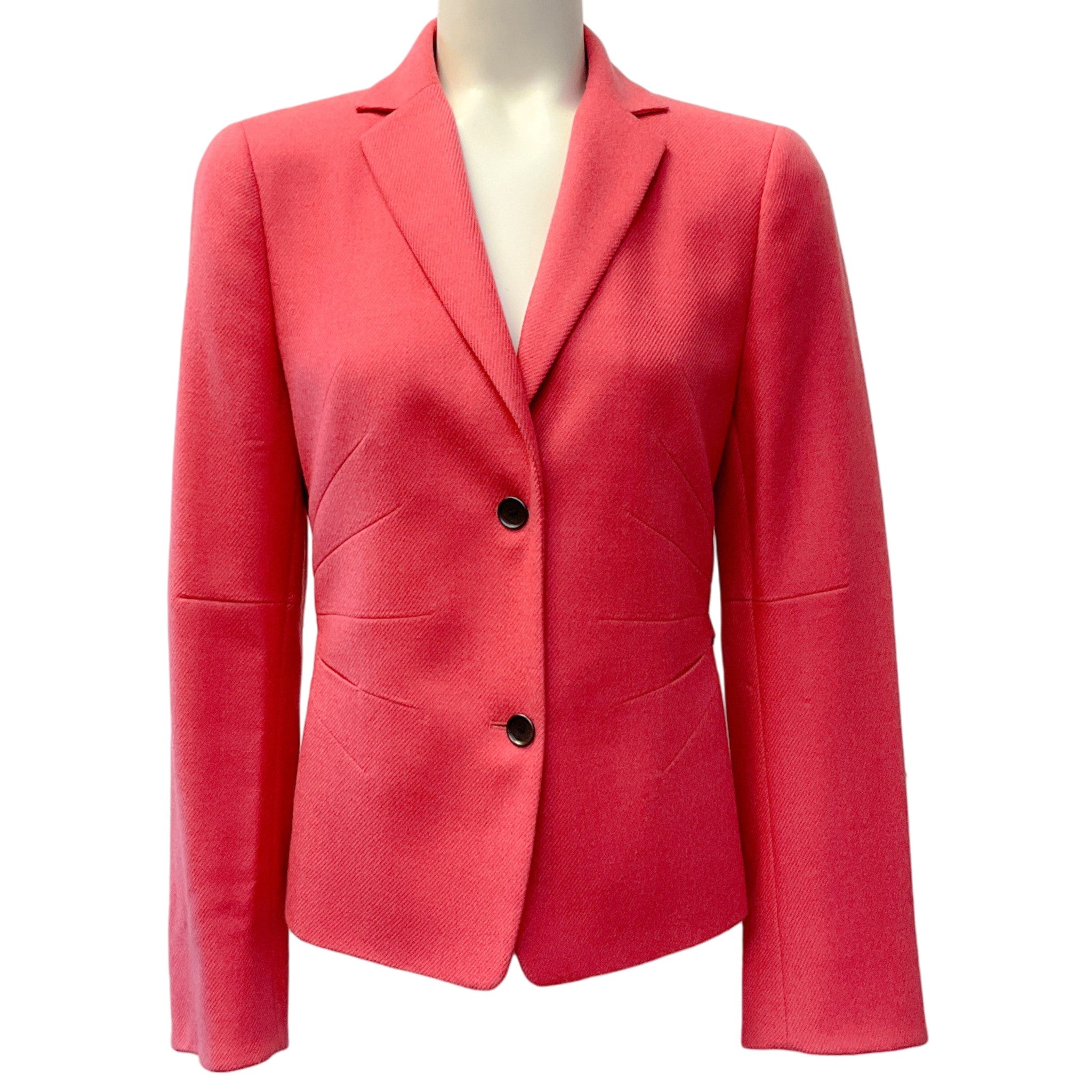 Akris Punto Pink Wool / Cashmere Blazer with Adjustable Waist
