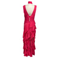Load image into Gallery viewer, Alice + Olivia Raspberry Holly Ruffle Maxi Dress with Scarf
