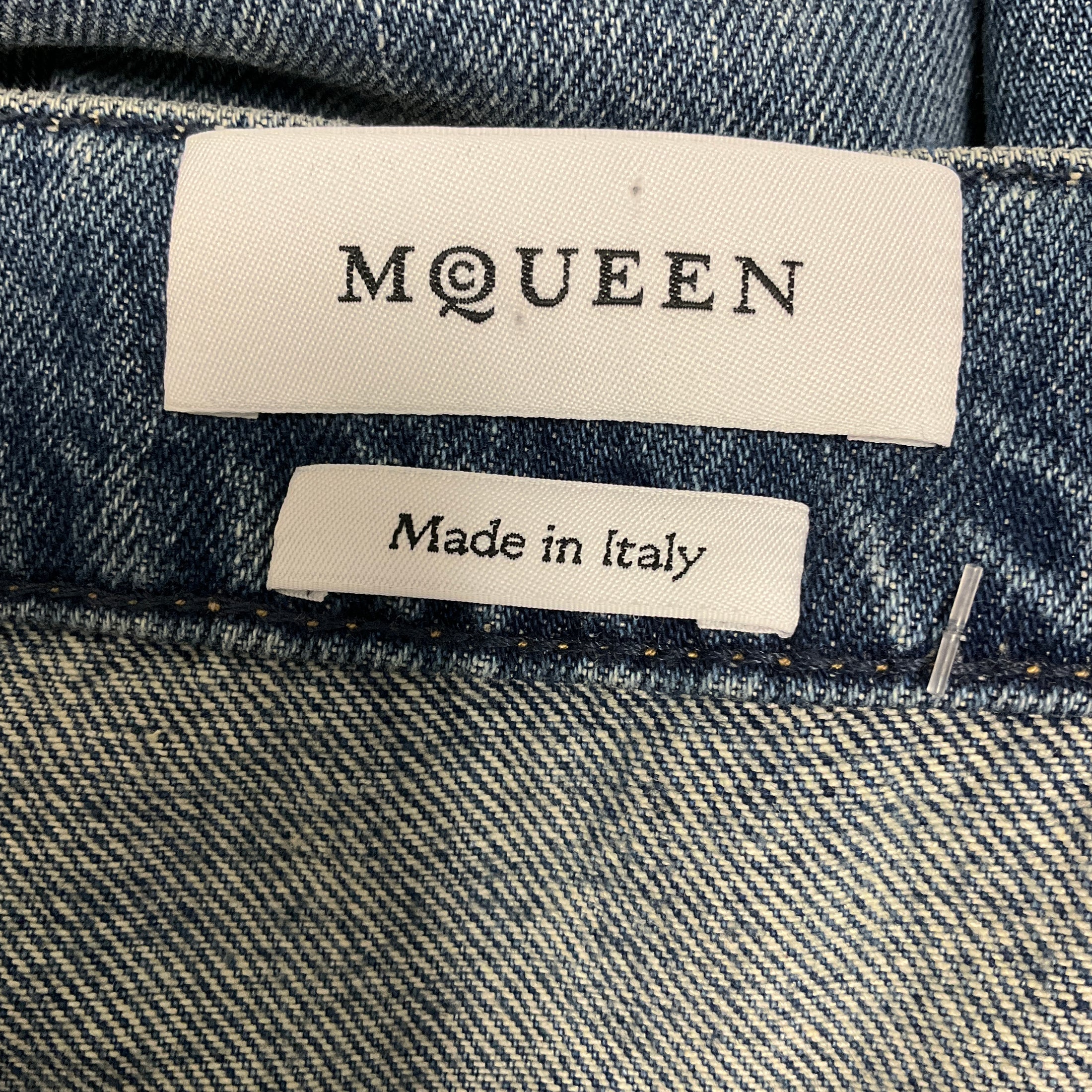 McQueen Blue Denim High Rise Bootcut Jeans