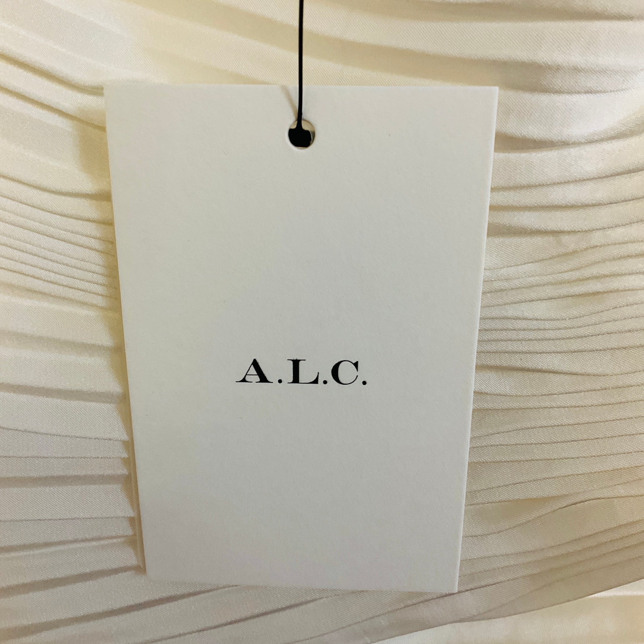 A.L.C. White Bianca Strapless Pleated Gown / Maxi Dress