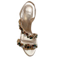 Load image into Gallery viewer, Alexandre Birman Gold Multi Crystal Betina 85 Sandals
