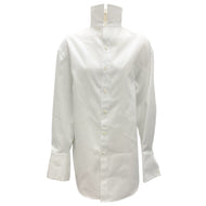 Balenciaga White 2018 BB Logo Embroidered Oversized Button-down Shirt