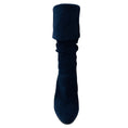 Load image into Gallery viewer, Manolo Blahnik Navy Blue Suede Slouch Boots
