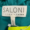 Load image into Gallery viewer, Saloni x Victoria Tang Teal Multi Fleur Short Dress

