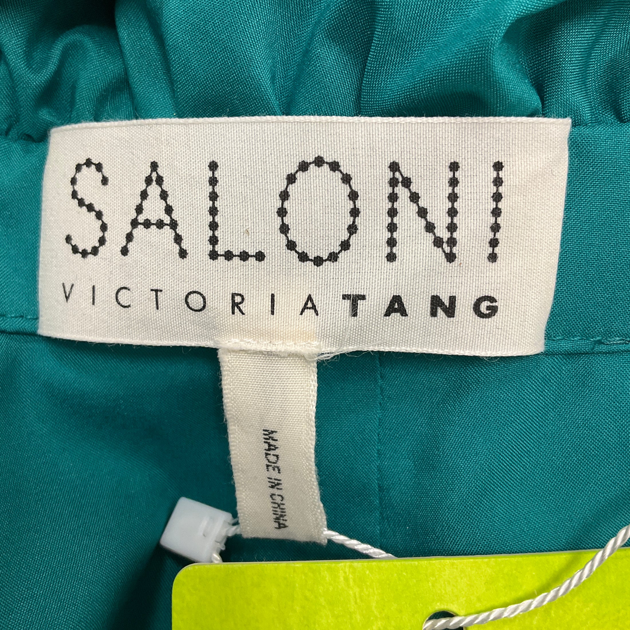 Saloni x Victoria Tang Teal Multi Fleur Short Dress