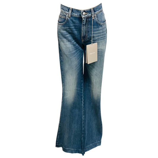 McQueen Blue Denim High Rise Bootcut Jeans