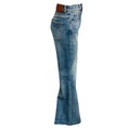Load image into Gallery viewer, McQueen Blue Denim High Rise Bootcut Jeans
