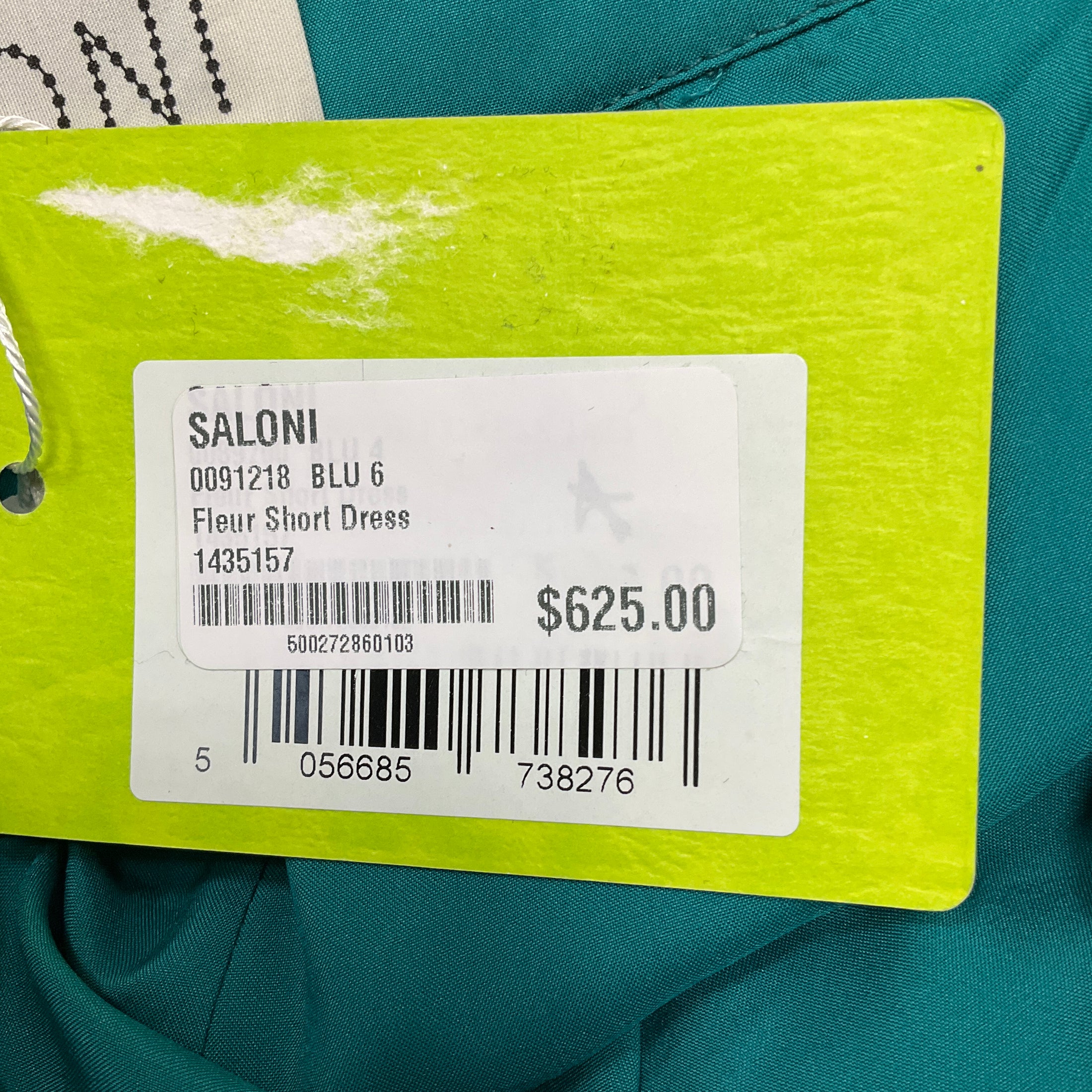 Saloni x Victoria Tang Teal Multi Fleur Short Dress
