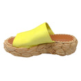 Load image into Gallery viewer, Robert Clergerie Yellow Leather and Raffia Slide Sandals
