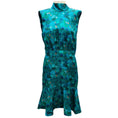 Load image into Gallery viewer, Saloni x Victoria Tang Teal Multi Fleur Short Dress
