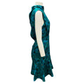 Load image into Gallery viewer, Saloni x Victoria Tang Teal Multi Fleur Short Dress
