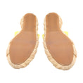 Load image into Gallery viewer, Robert Clergerie Yellow Leather and Raffia Slide Sandals
