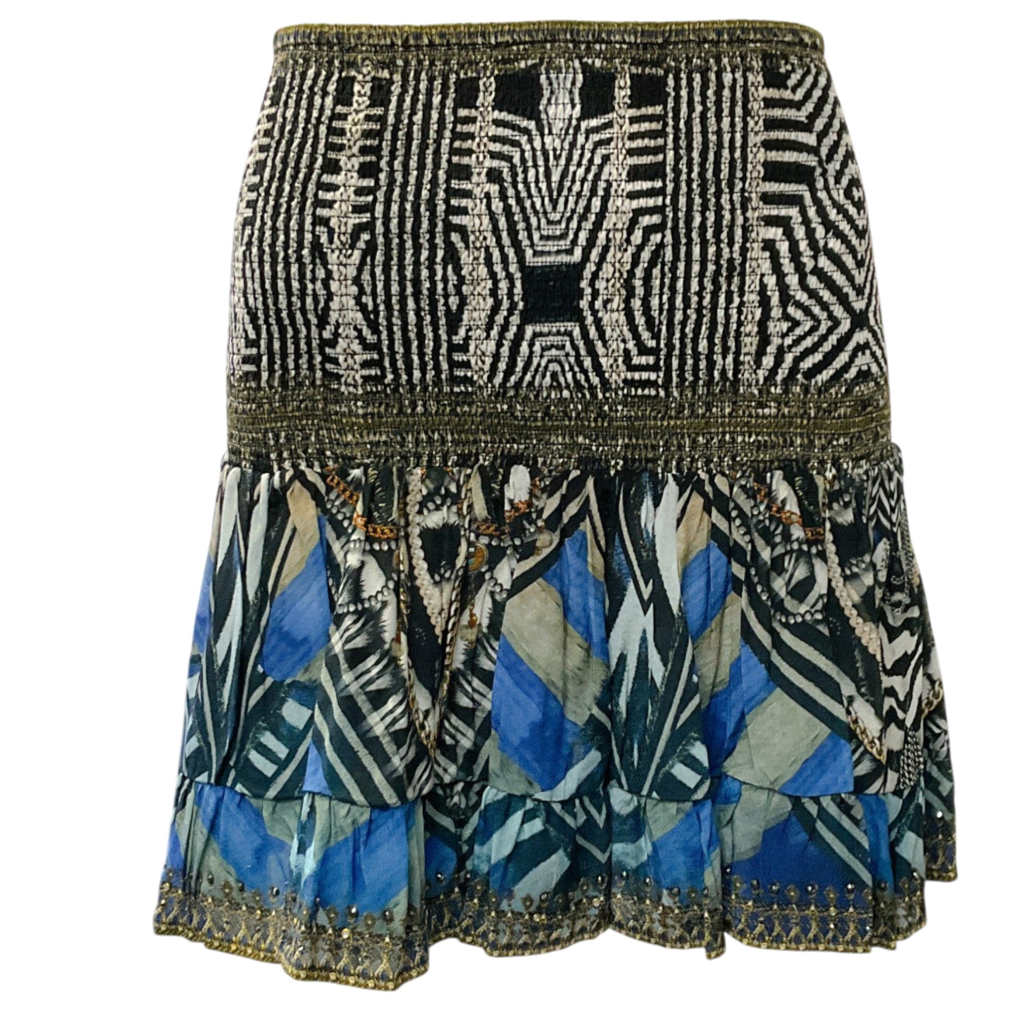 Camilla Knight of the Wild Short Shirred Skirt
