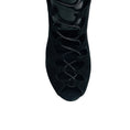 Load image into Gallery viewer, Giambattista Valli Black Suede Open Toe Lace Up Tall Boots
