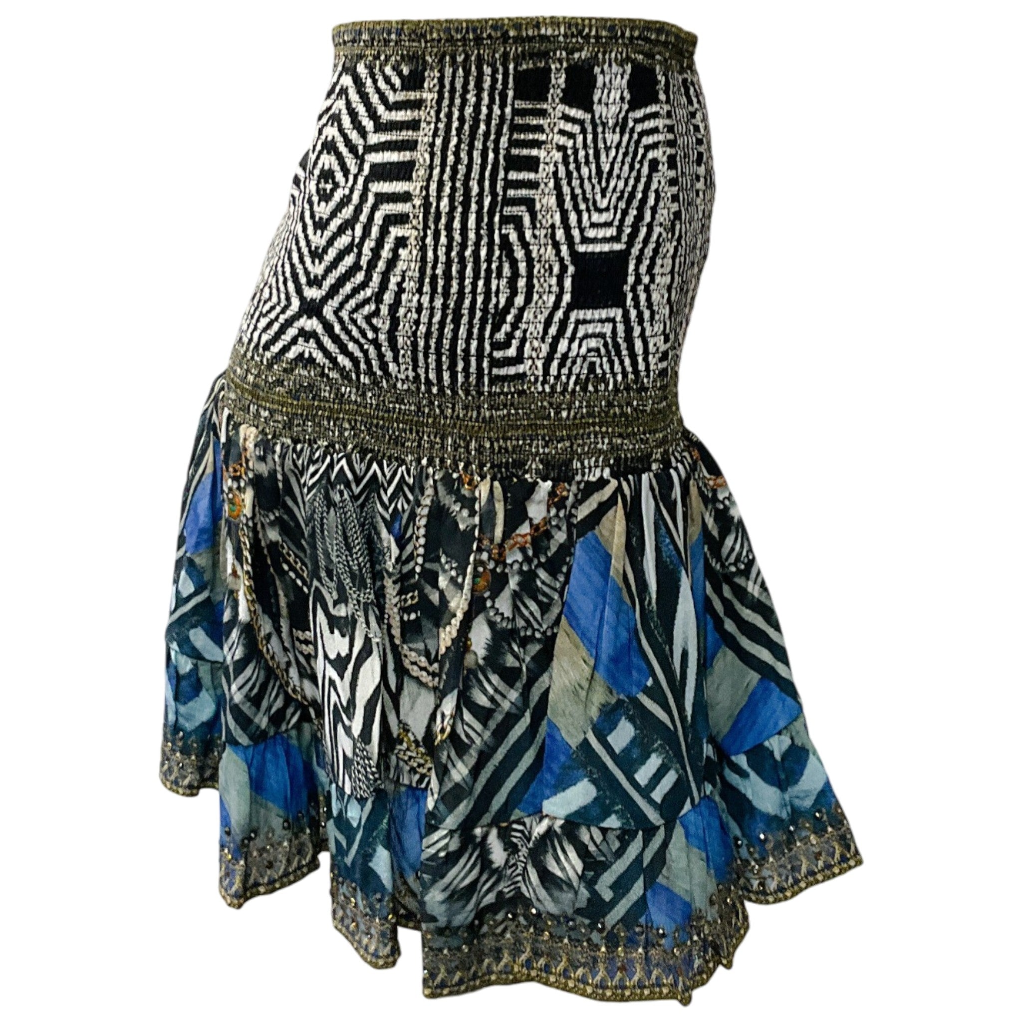 Camilla Knight of the Wild Short Shirred Skirt