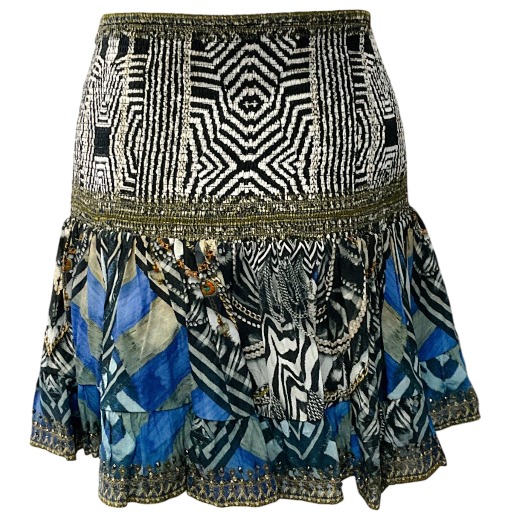 Camilla Knight of the Wild Short Shirred Skirt
