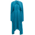 Load image into Gallery viewer, Balenciaga Turquoise Long Pleated Twist Dress
