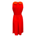 Load image into Gallery viewer, Giambattista Valli Bright Orange Collared Sleeveless Silk Dress
