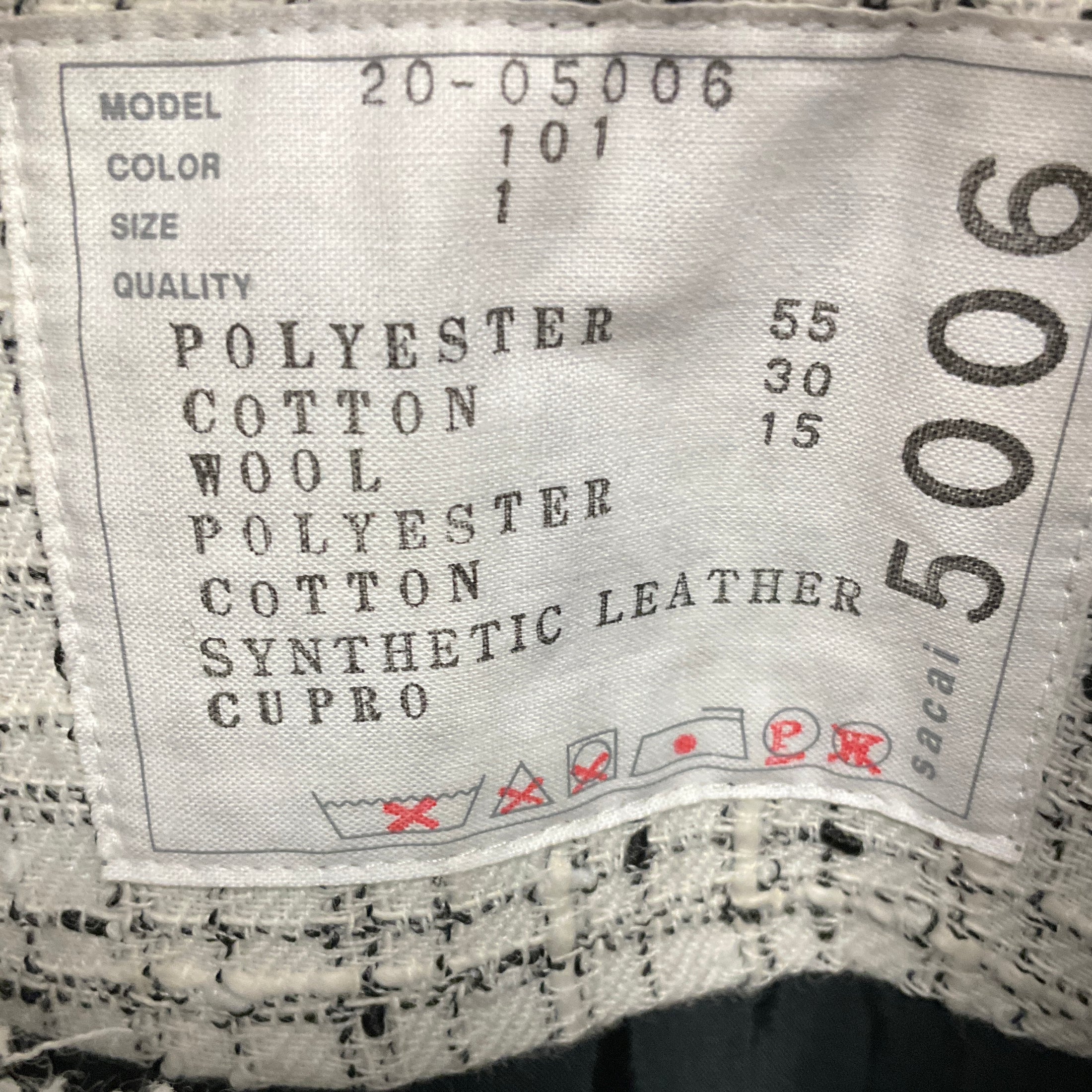Sacai White / Black Summer Tweed Jacket