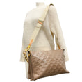 Load image into Gallery viewer, Louis Vuitton Taupe Monogram Embossed Leather Coussin Handbag
