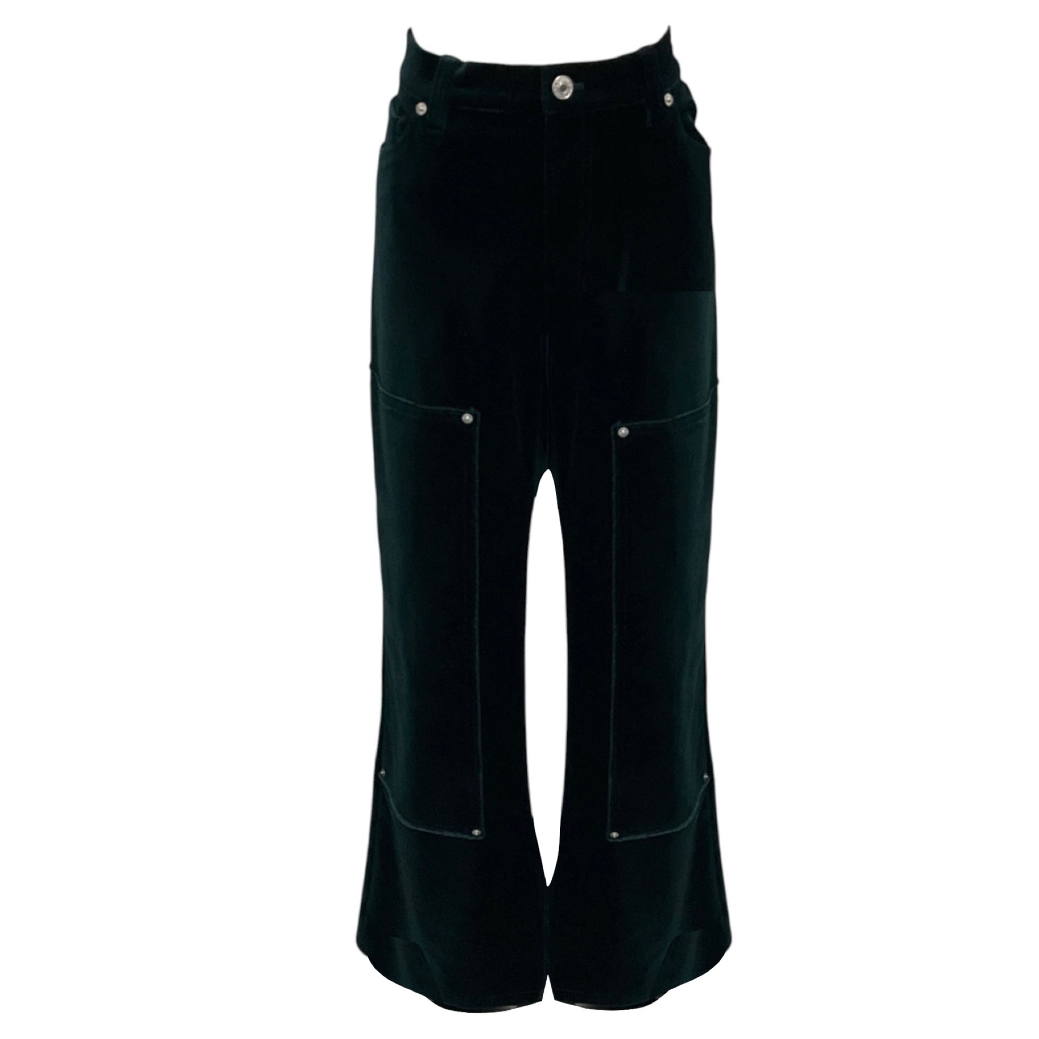 Re/Done Spruce Velvet Workwear Wide Leg Jeans