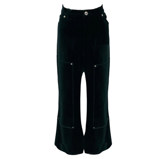 Re/Done Spruce Velvet Workwear Wide Leg Jeans