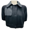 Load image into Gallery viewer, Akris Punto Charcoal Grey Cropped Short Sleeved Wool Knit Sweater
