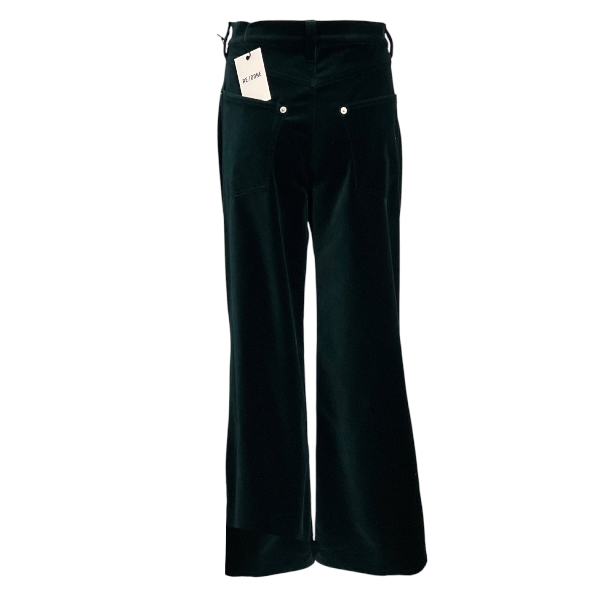 Re/Done Spruce Velvet Workwear Wide Leg Jeans