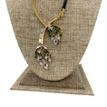 Load image into Gallery viewer, Marni Green Strass and Leather Necklace
