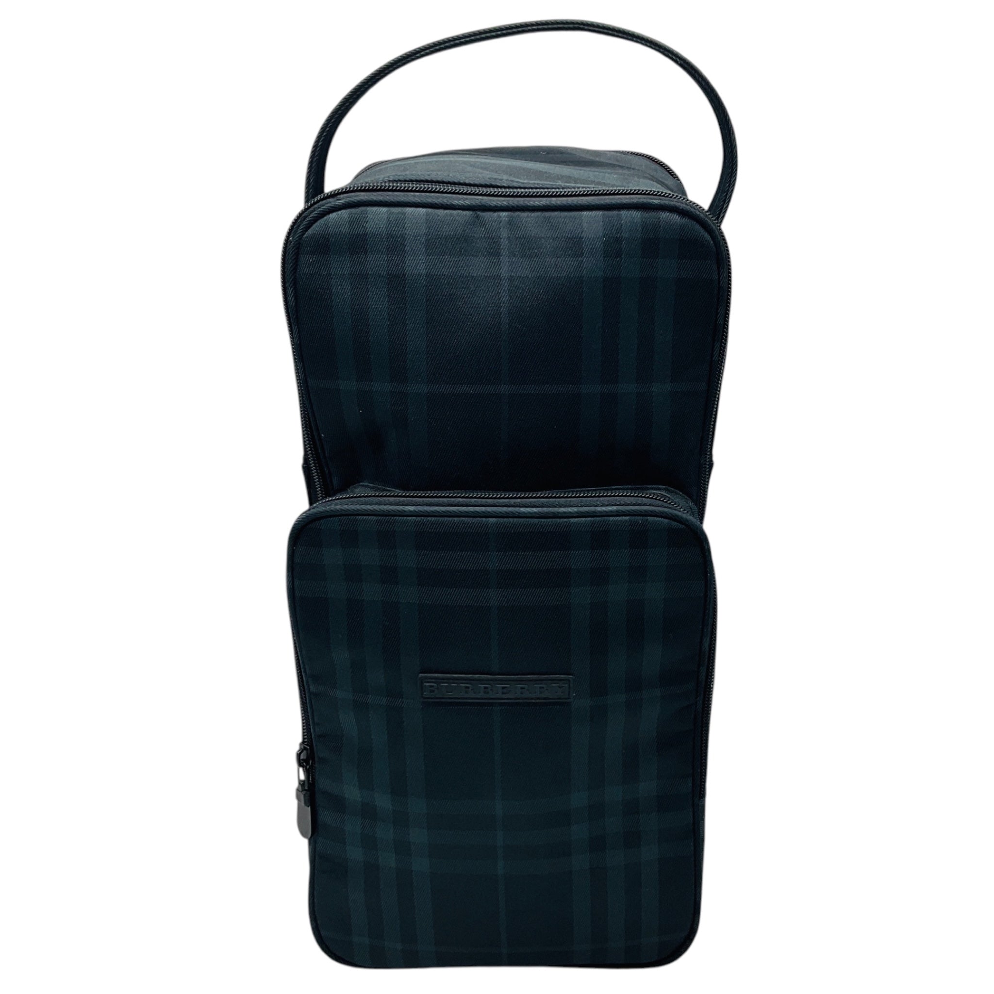Burberry Black / Grey Classic Nova Check Plaid Golf Shoe Bag