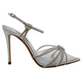 Load image into Gallery viewer, Casadei Transparent Pointed Toe Pumps with Crystal Embellished Straps
