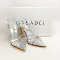 Load image into Gallery viewer, Casadei Transparent Pointed Toe Pumps with Crystal Embellished Straps
