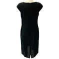 Load image into Gallery viewer, Chanel Black Cotton Textured Cap Sleeve Dress
