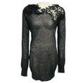 Load image into Gallery viewer, Ermanno Scervino Charcoal Grey Lace Trimmed Knit Sweater
