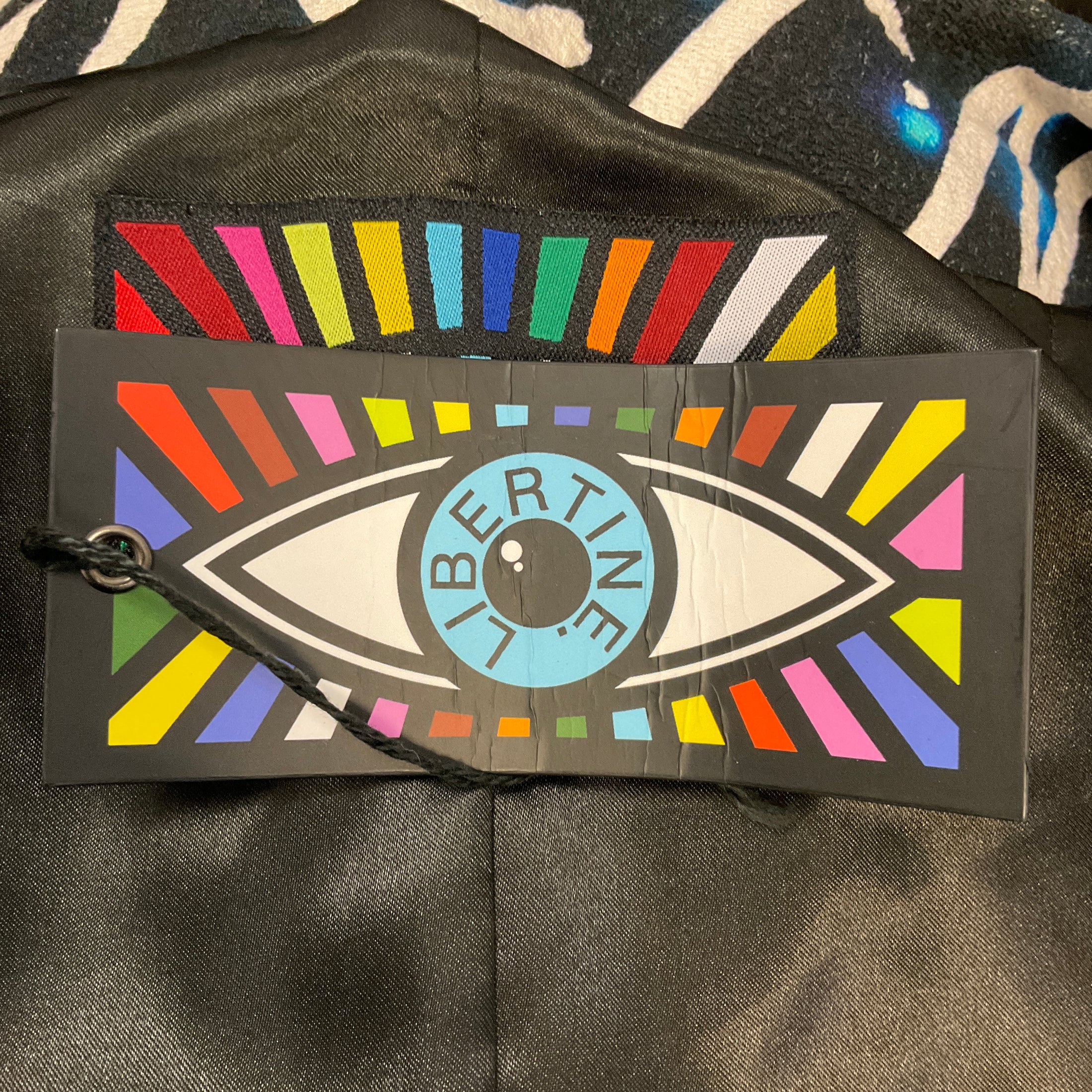 Libertine Black / White / Blue Space Writing Opera Coat