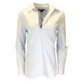 Load image into Gallery viewer, Alexander Wang Blue / White Splattered Cotton Oxford Top in Pacific
