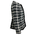 Load image into Gallery viewer, Oscar de la Renta Black / White / Charcoal Grey Tweed Jacket with Mink Fur Trim
