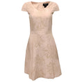 Load image into Gallery viewer, Paule Ka Pink / Gold Embroidered Jacquard Cap Sleeve Dress
