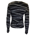 Load image into Gallery viewer, Paco Rabanne Black / Silver Chain Print Long Sleeved Stretch Jersey Top
