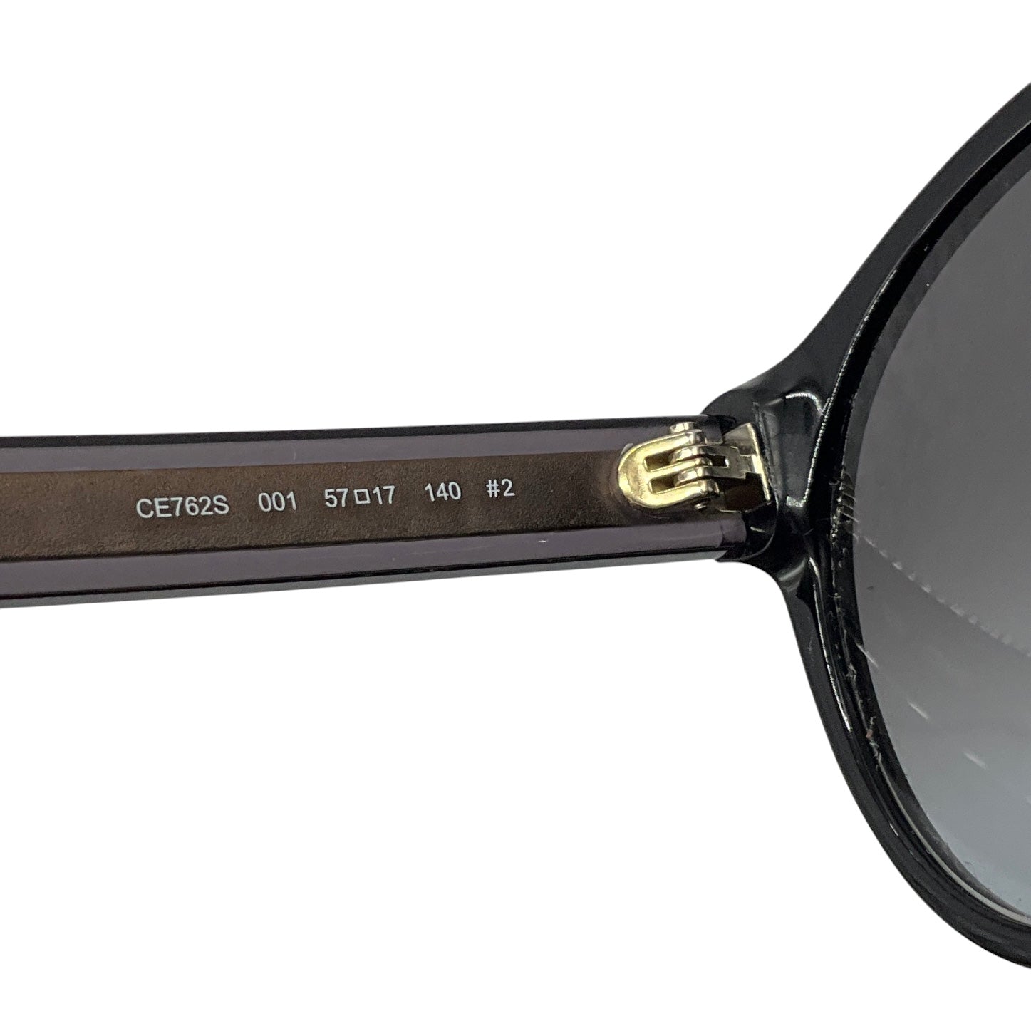 Chloe Black Round Plastic Sunglasses