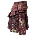 Load image into Gallery viewer, Ulla Johnson Sigrid Burgundy / Yellow Floral Print Tiered Mini Skirt
