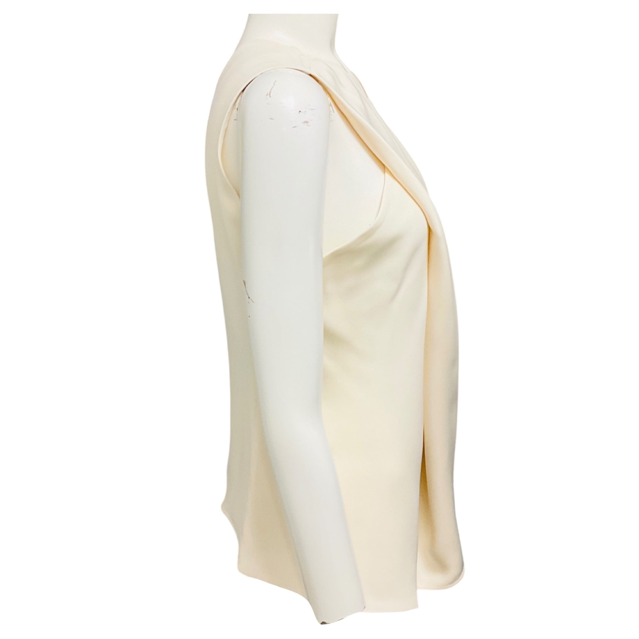 Celine Ivory Sleeveless Mulberry Silk Top