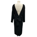 Load image into Gallery viewer, Dolce & Gabbana Black V-Back Wool Crepe Midi Dress
