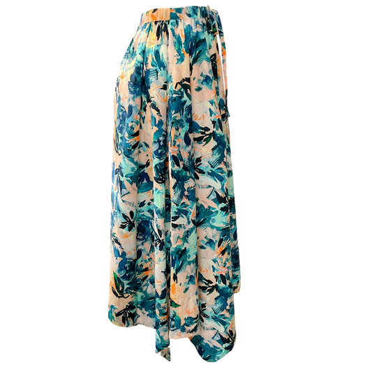 Ulla Johnson Delphinium Multi Floral Cotton Madelyn Midi Skirt